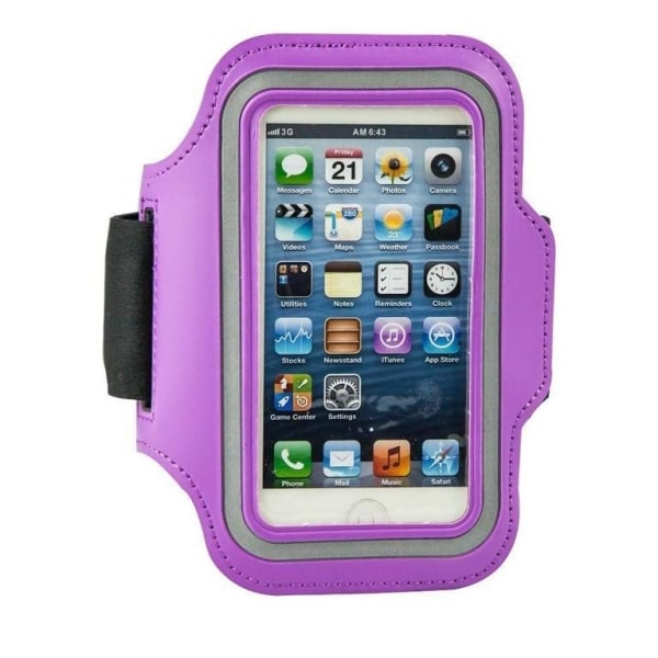 iPhone 5 / 5s / 5C / SE urheilurannekoru - violetti Purple