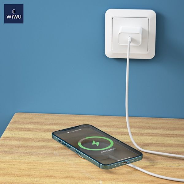 15W MagSafe-kompatibel Trådlös laddare Snabbladdning WIWU Vit