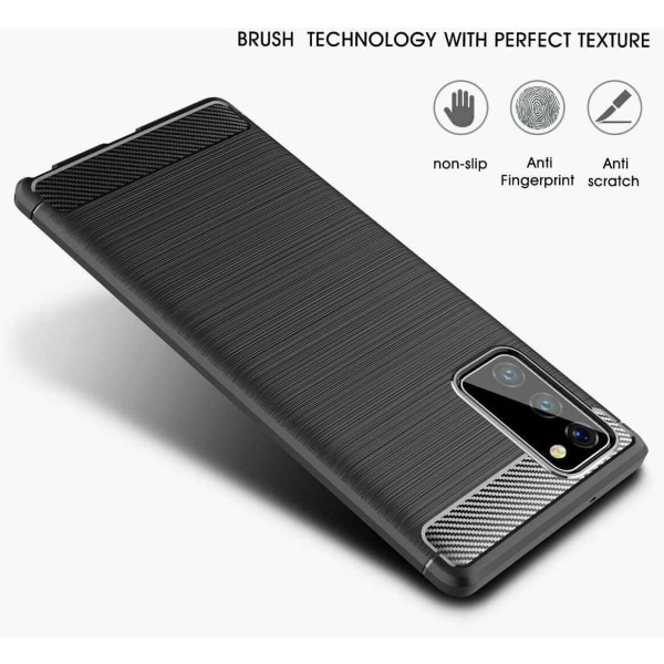 Samsung Galaxy S10 Lite - Fleksibelt Carbon Soft TPU Cover - Sort Black