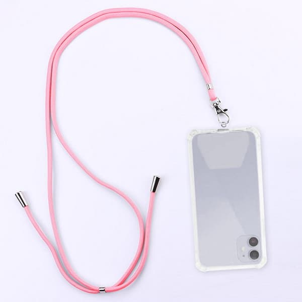 Universaali Crossbody Nylon Patch Neck Strap Lanyards Rope for Mob Pink