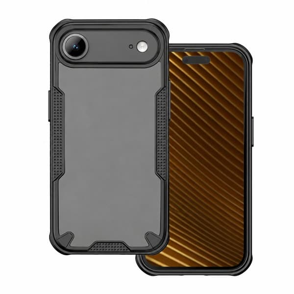 iPhone 17 Air – Defender Matt Extra Stöttåligt Skal Svart Svart