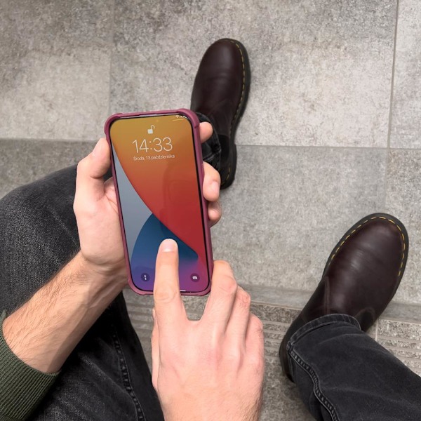 iPhone 13 PRO -Bumper Mjuk Korthållare Skal - Rosa Rosa
