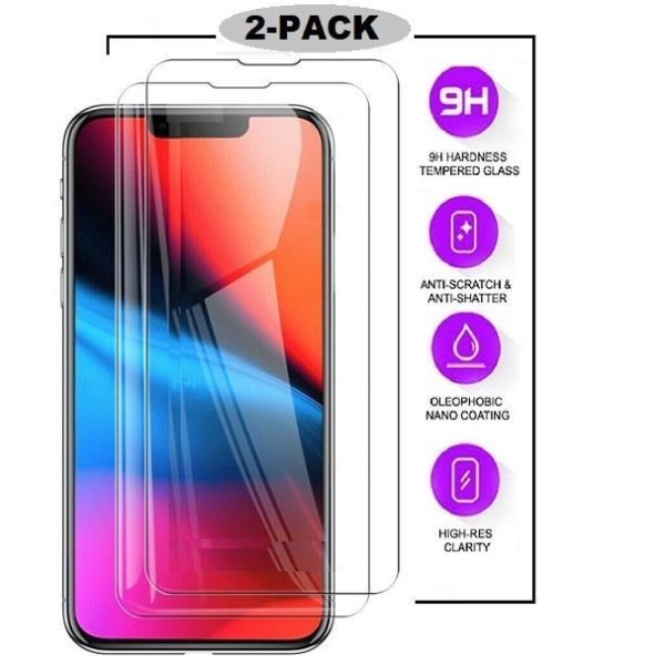 2-Pack - iPhone 13 / iPhone 13 Pro - Karkaistu lasi näytönsuoja Transparent