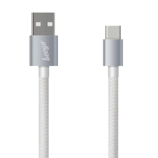 Beeyo USB-C 2Amp Twine Laddningskabel - Vit Vit