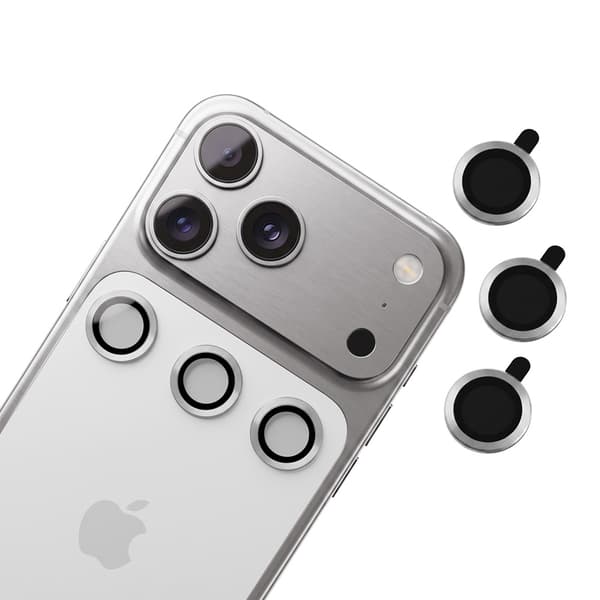 [3-Pack] iPhone 18 Pro – Kameralinsskydd Härdat Glas 9H – Silver Silver
