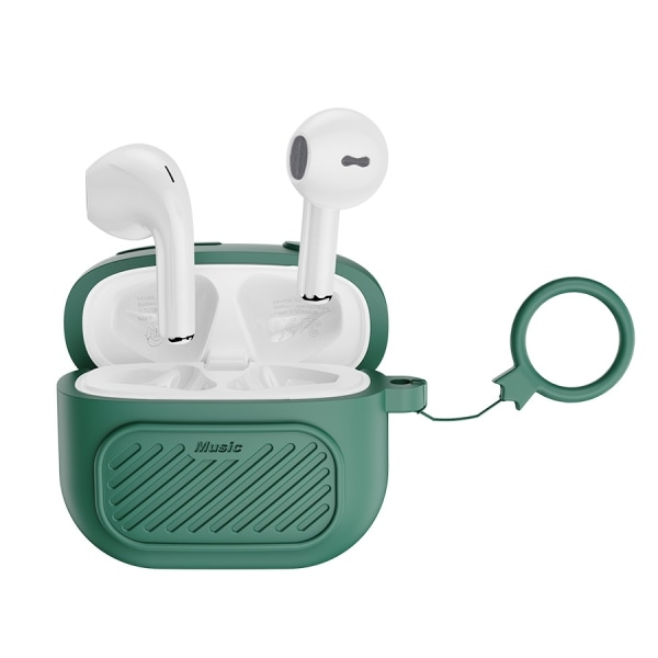 XO TWS BT 5.0 Stereo Hovedtelefoner med opladningsboks Silikonetui Grøn Green
