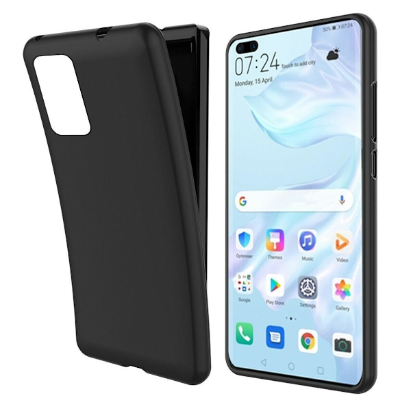 Huawei P40 Pro - Silicon TPU Soft Cover - Sort Black