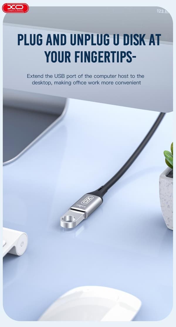 3m USB-A Hane till USB-A Hona Förlängningskabel – Snabb Dataöverföring Black