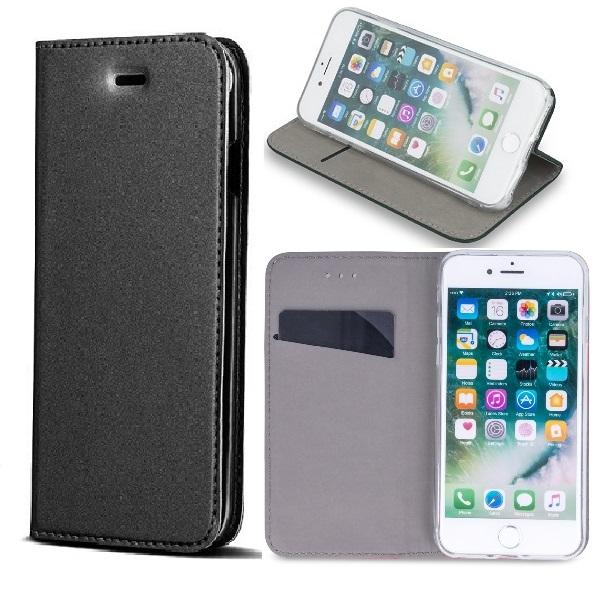 iPhone 7/8 - Smart Premium, Flip Case Mobiililompakko - Musta Black