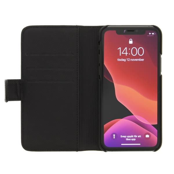 iPhone 14 Pro Max - DELTACO Ekoläder 2-i-1 Löstagbart Plånboksfodral, MagSafe-kompatibelt Black