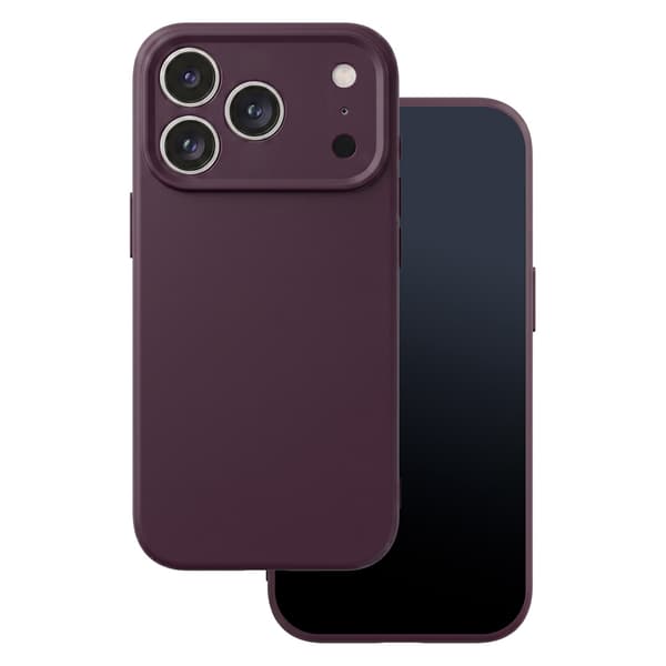 iPhone 18 Pro Max / 17 Pro Max - Silicon Matt TPU Mjuk Skal - Dark Cherry Multicolor