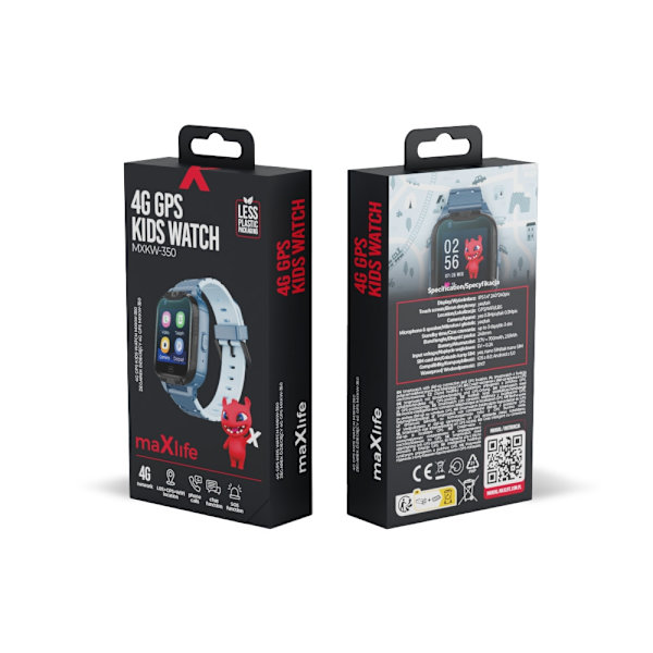 Maxlife 4G GPS WiFi Smartklocka för Barn MXKW-350 - Blå Blå