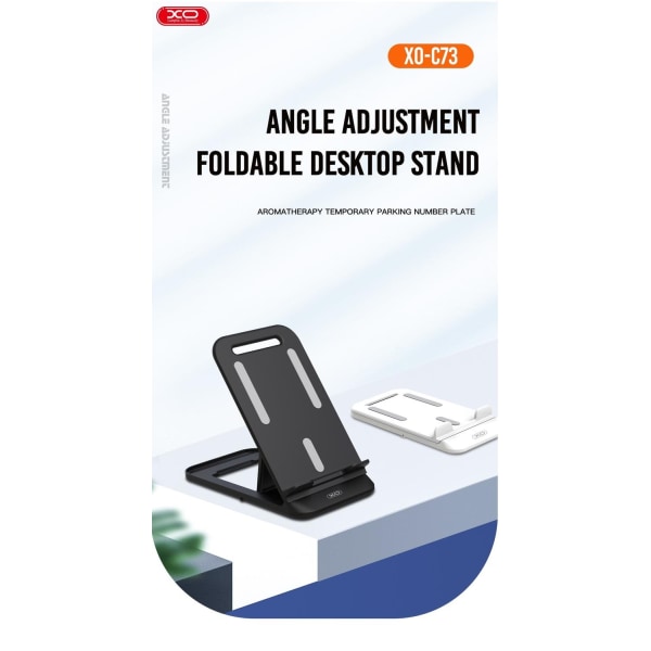 Bærbar Multi-Angle Mobiltelefon Holder/Stativ Holder - Sort Black