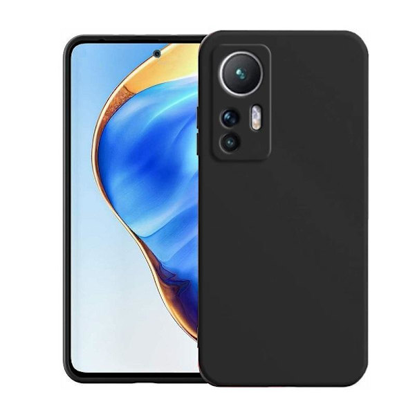 Xiaomi 12 PRO 5G - Matt TPU Mjuk Skal Svart Svart