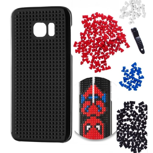 Samsung Galaxy S7 Edge - Building Blocks Plastskal - SpiderMan Svart