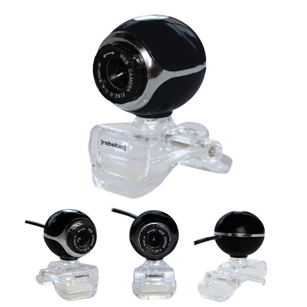 Rebeltec Vision USB Webbkamera med Mikrofon Svart Svart