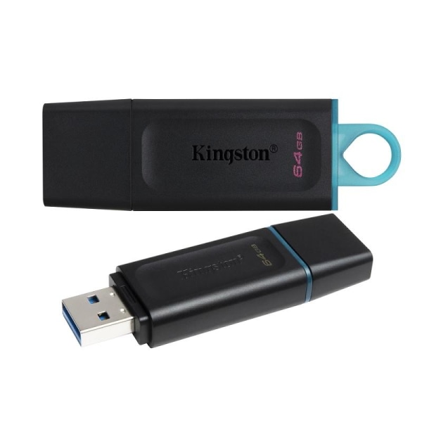 Kingston Exodia 64GB USB 3.2 USB-minne Pendrive musta, Turkoosi