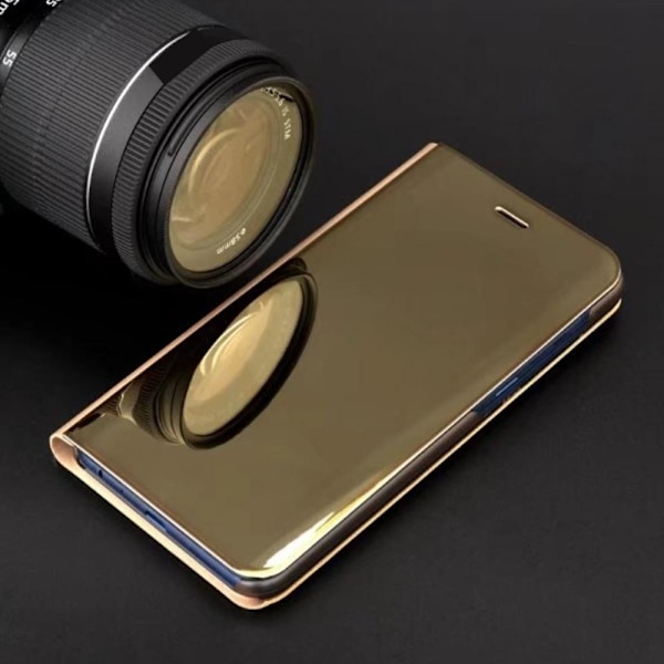 Samsung Galaxy S22 Ultra - Smart Clear View Fodral - Guld Guld