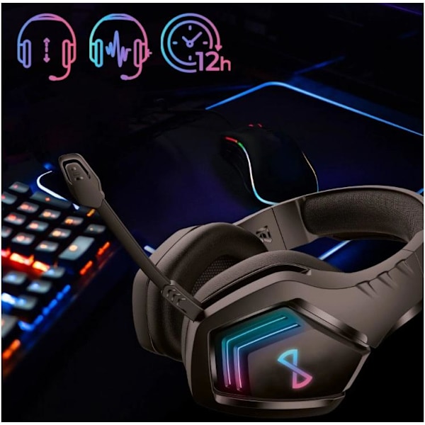 Forever Bluetooth On-Ear GHS-700 Trådlösa Hörlurar noise cancellation Black