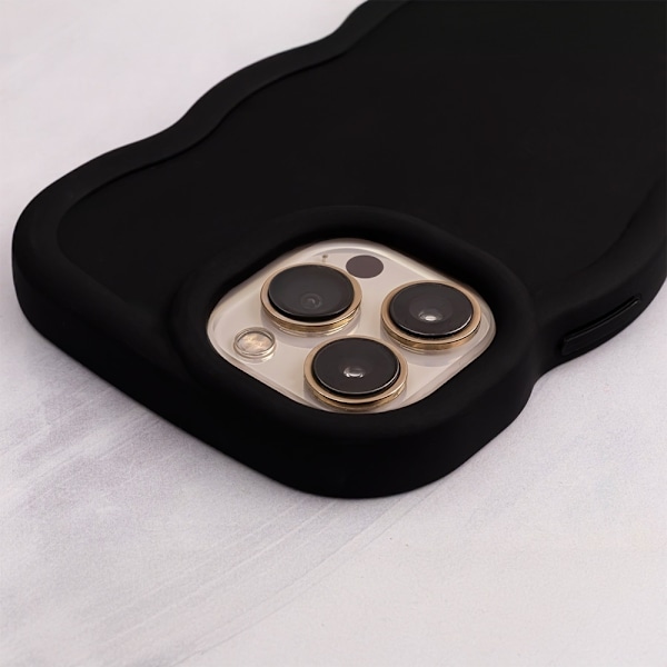 iPhone 15 Pro Max - Candy Skyddande Mjuk Skal - Svart Svart