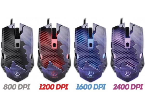 REBLETEC HORNET Gaming Optical Mouse - 6 knappar Blå