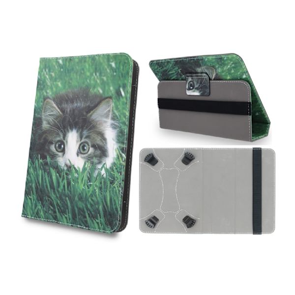 Universal Flip Case til 7"-8" tabletter - Kitty Green