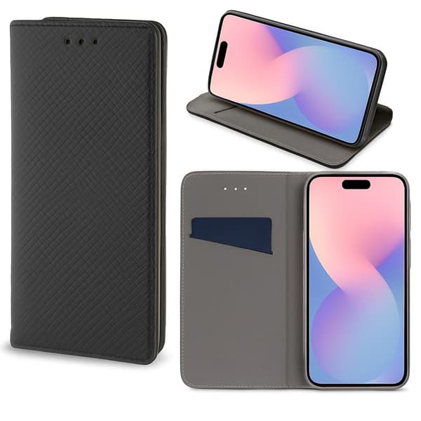 Motorola Moto G37 - Smart Magnet Mobilplånbok - Svart Svart