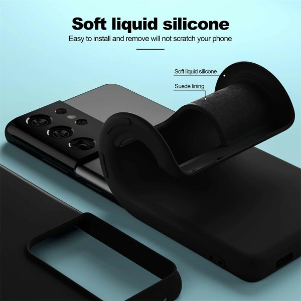 Samsung Galaxy S21 Ultra 5G - Silicon TPU pehmeä kansi - musta Black