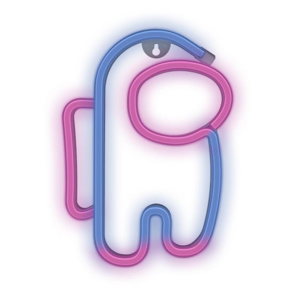 Neon LED SPACEMAN Batteri + USB Forever Light Blå/Rosa Blå, Lyserød