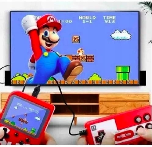 400 i 1 Klassiska Retro GEME BOY Portabel Spelkonsol + Kontroll för 2 Player, Mario spel White