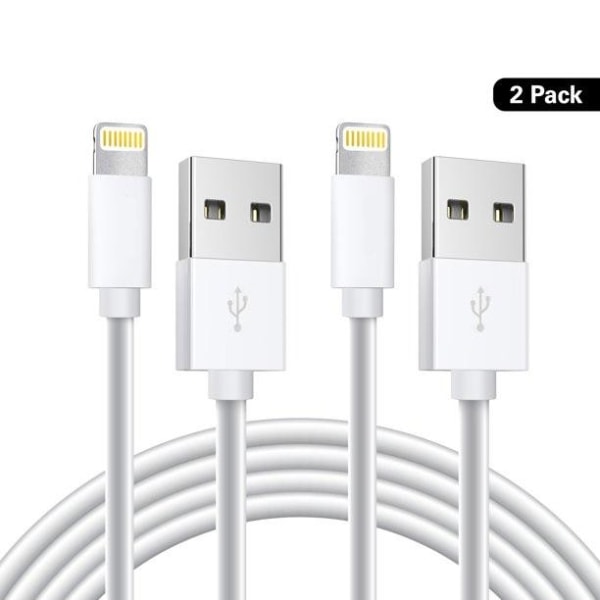 2-Pack iPhone Hurtig opladning Lightning kabel til iPhone / iPad Multicolor