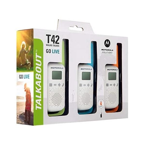 Motorola Talkabout T42 Walkie Talkie Bärbar Radio - 3st Multicolor