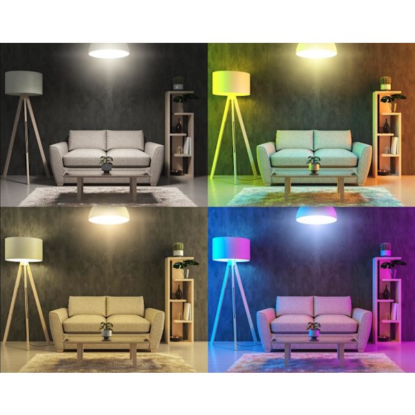 Smart RGB LED E27 Wifi Glödlampa 10W/60W, 806lm FOREVER Multicolor