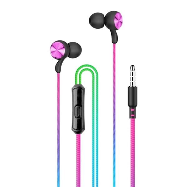 In-Ear Rainbow Hörlurar med mikrofon 3,5mm iPhone, Samsung Multicolor