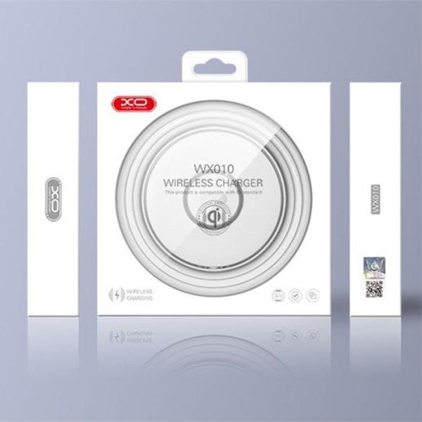 XO-WX010 Induktion Trådlös laddare - För iPhone / Android - Vit Vit