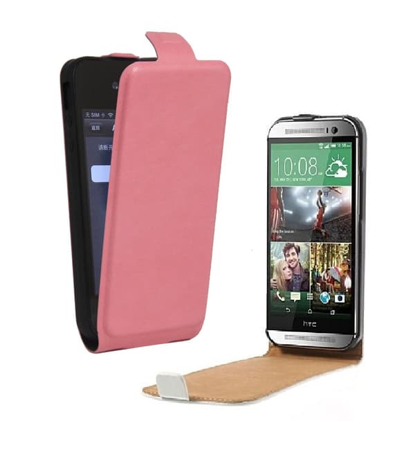 Sony Xperia Z2 - DeLuxe Leather Fodral Flip Case - Rosa Rosa