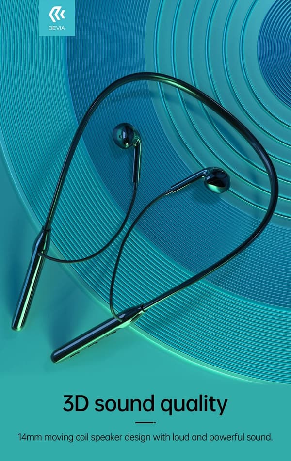 Bluetooth Smart Trådlös Handsfree Neckband Devia Kintone Svart