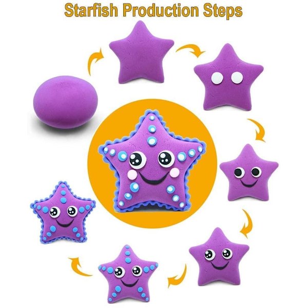 12-Pack Mjuk och Stretchy Bouncing Clay / Fluffy Slime multifärg