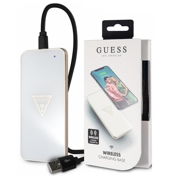 GUESS Original Trådlös laddare Qi - Vit/Guld White