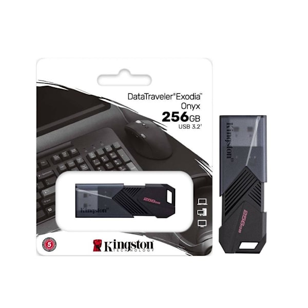 Kingston Exodia Onyx 256GB USB 3.2 USB-minne Pendrive Sort