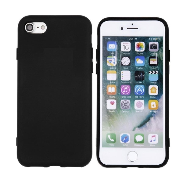 iPhone 7 Plus / 8 Plus - Matt TPU Soft Cover - Sort Black