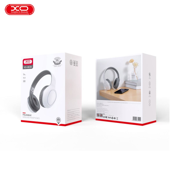 XO Bluetooth V5.2 Stereo trådløse hovedtelefoner, 15 timers musiktid White