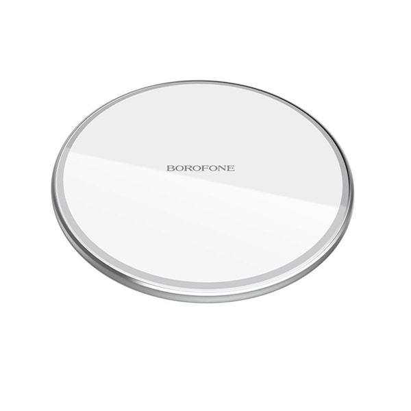 Borofone Preference QI 10W trådløs oplader til iPhone / Android Silver
