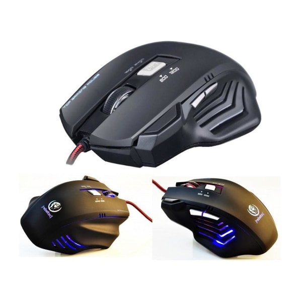 Rebeltec PUNISHER 2 Gaming Optical Mouse - 7 knappar Svart