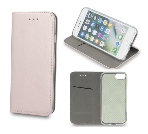 Xiaomi Redmi Note 8 Pro - Smart Magnetic Mobilplånbok - RosaGuld Rosa guld