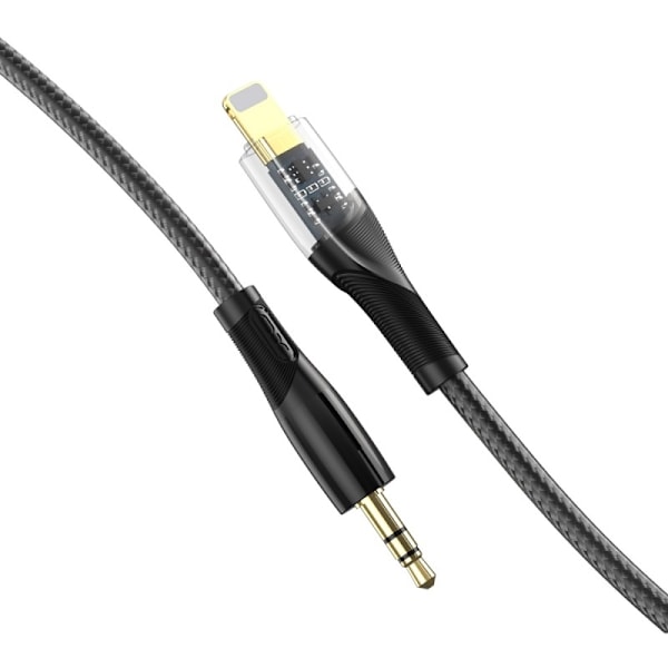 Universal Lightning - 3,5 mm AUX-äänikaapeli - 1 m Black