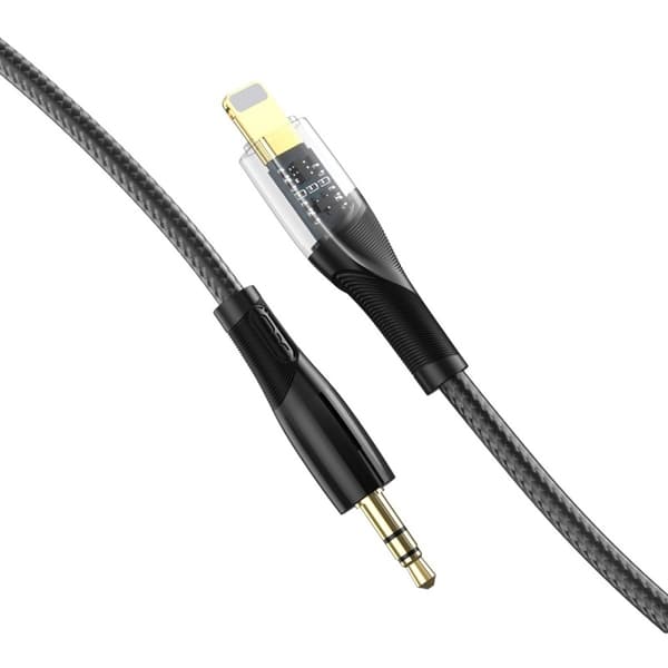 Universal Lightning til 3,5 mm AUX lydkabel - 1m Black