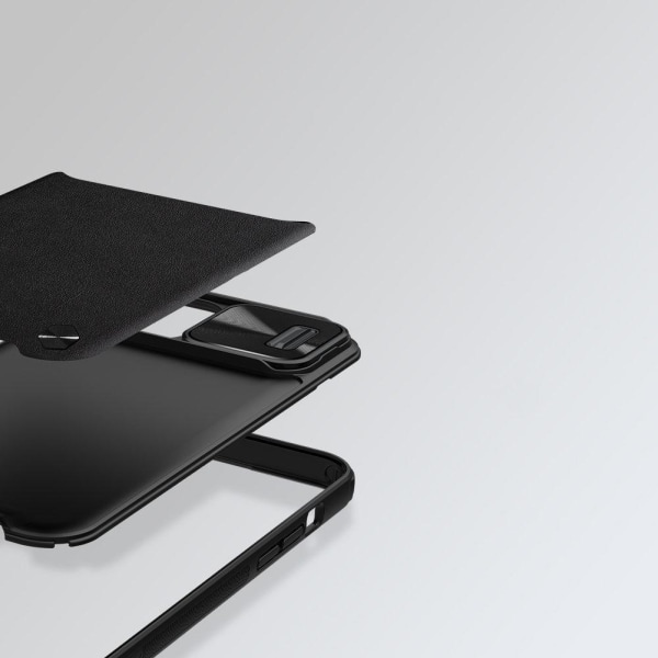 iPhone 13 Pro Max - Nillkin CamShield Læder Taske - Sort Black
