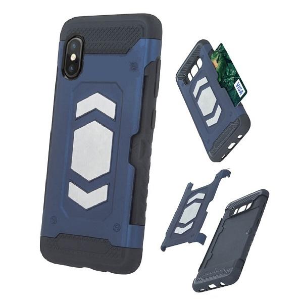 iPhone XR - Defender Card Case - Mørkeblå Dark blue