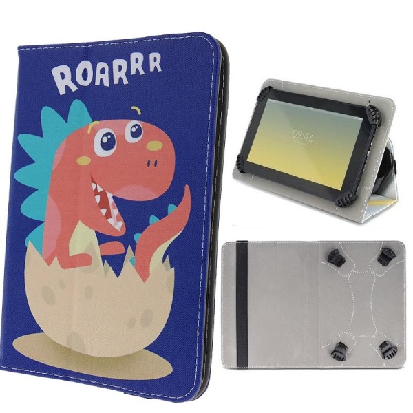 Universal Flip Case til 9-10,2" tablets - Dino Roar Multicolor